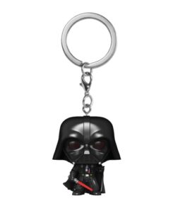 Porte-clés Funko Dark Vador seul avec casque noir, sabre rouge, chaîne, raccords et anneau métalliques