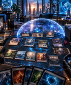 Partie du Deck Commander Magic Marvel Les Quatre Fantastiques avec champ de protection