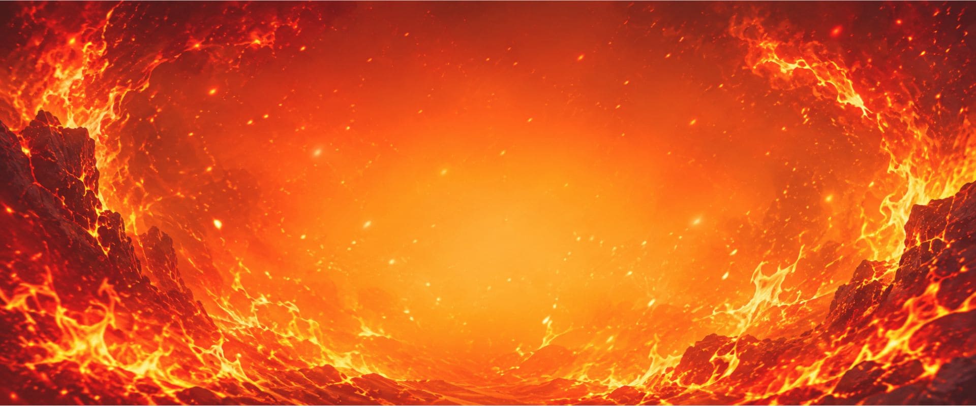 Fond immersif inspiré de Dracaufeu avec flammes et énergie volcanique pour univers Pokémon