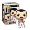 Funko Pop Freddie Mercury #414 avec cape devant sa boîte vitrine officielle Queen