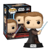 Funko Pop Anakin Skywalker Padawan #864 avec son sabre bleu, son socle et sa boîte Star Wars