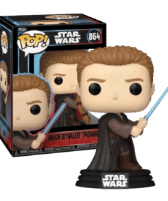 Funko Pop Anakin Skywalker Padawan #864 avec son sabre bleu, son socle et sa boîte Star Wars