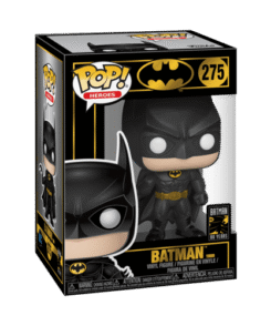 Boîte vitrine Pop! Heroes Batman 1989 #275 avec figurine visible et logo Batman jaune