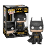 Funko Pop Batman #275 en costume noir avec batarang, à côté de sa boîte Batman 1989