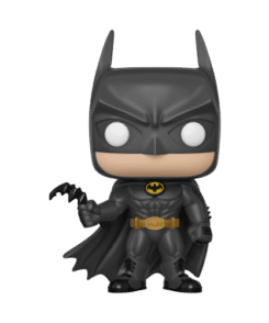 Figurine Funko Pop Batman #275 seule, avec masque et cape noirs, emblème jaune et batarang