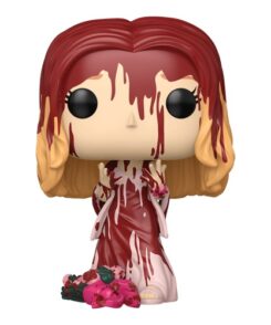 Funko Pop Carrie (Bloody) #2065, tenue de bal ensanglantée et fleurs à ses pieds