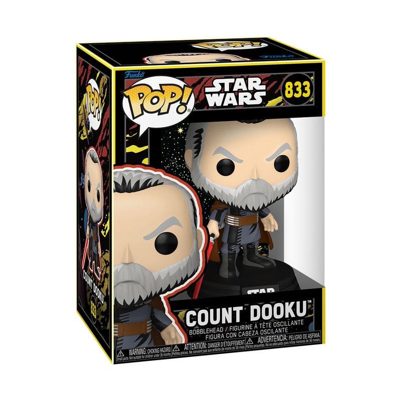 Boîte officielle Funko Pop Comte Dooku #833 Star Wars Legends collection