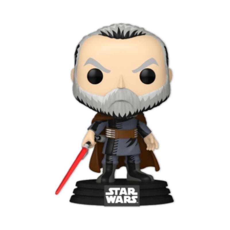 Figurine Funko Pop Comte Dooku #833 avec sabre laser rouge Star Wars Legends