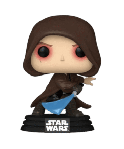 Figurine Funko Pop Dark Vador sans armure #866, capuche marron, sabre bleu et socle Star Wars