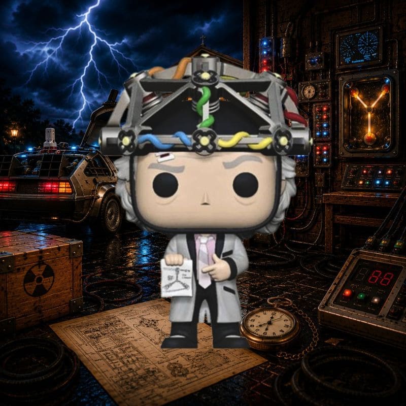 Funko Pop Doc With Helmet 959 décor laboratoire temporel Back to the Future