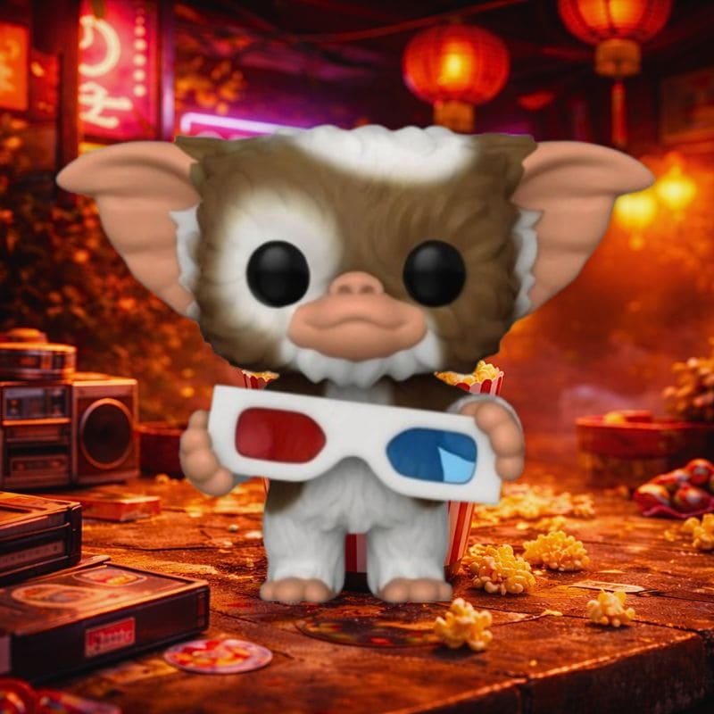 Funko Pop Gizmo 1146 décor ambiance Gremlins 1984