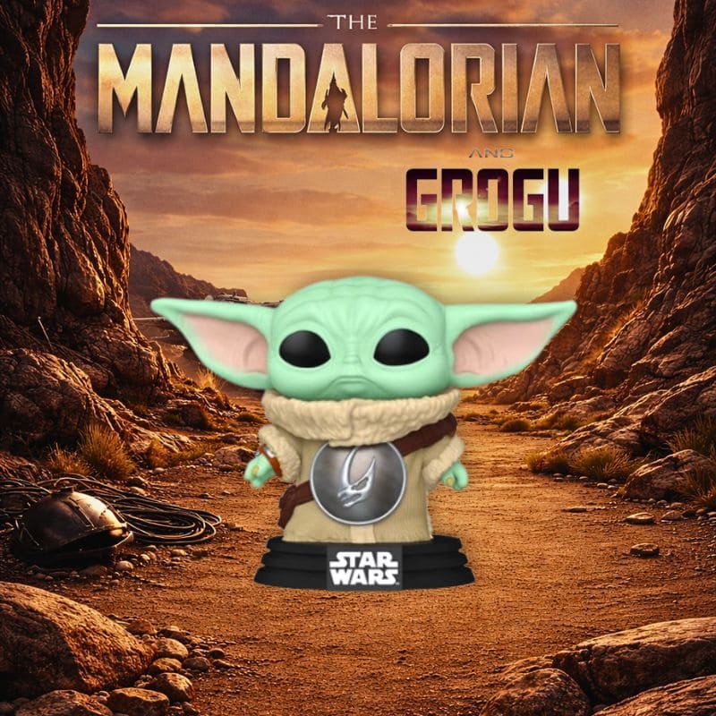 Funko Pop Grogu 819 décor univers Mandalorian and Grogu Star Wars