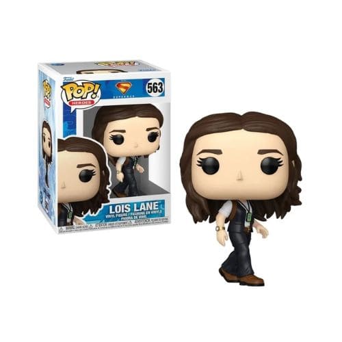 Funko Pop Lois Lane #563 – DC Comics Superman, figurine représentant Lois Lane avec ses cheveux bruns et sa tenue sombre, accompagnée de sa boîte officielle Funko Pop.