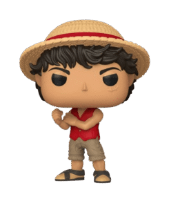 Funko Pop Luffy Netflix #1878 représentant Monkey D. Luffy de la série live-action One Piece avec son chapeau de paille, sa tenue emblématique et son expression déterminée.