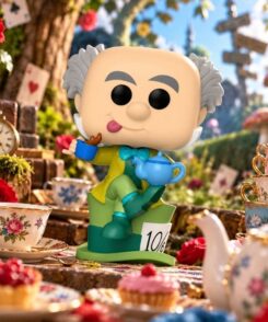 Funko Pop Mad Hatter with Tea #1770 dans une tea party inspirée d’Alice au pays des merveilles