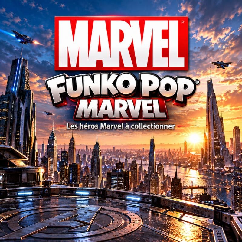 Funko Pop Marvel dans un univers urbain inspiré des héros Marvel