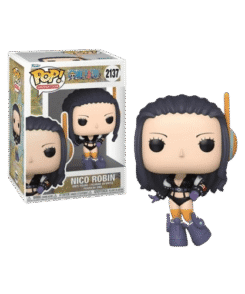 Funko Pop Nico Robin #2137 One Piece dans son apparence Egghead, présentée avec sa boîte officielle Funko Pop! Animation.