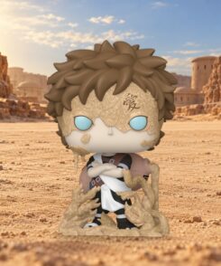 Figurine officielle Gaara #2230 avec son armure de sable dans un décor désertique illustratif