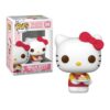 Funko Pop Hello Kitty #89 Sanrio avec nœud rouge et plateau de gâteau, accompagnée de sa boîte officielle