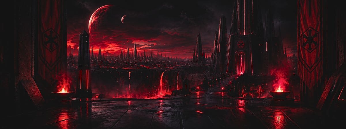 decor Sith rouge Star Wars ambiance Darth Maul