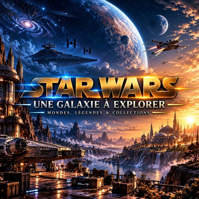 Univers Star Wars entre mondes galactiques, vaisseaux et cités futuristes