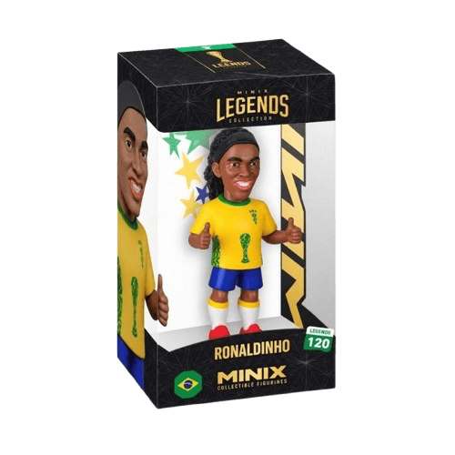 Boîte Minix Ronaldinho #120 Legends Brésil avec figurine
