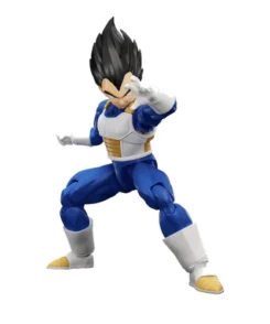 Vegeta NEW SPEC Ver. Figure-rise Standard Bandai assemblé, cheveux noirs et armure blanche sur tenue bleue