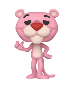 Figurine Funko Pop La Panthère Rose #1551 avec museau clair, nez rouge, main levée et queue visible