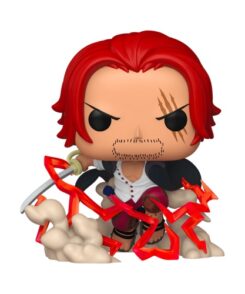 Figurine Funko Pop! Plus Shanks #2166 avec sabre, cape et effets rouges sculptés