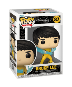 Boîte-fenêtre officielle Funko Pop! Icons Bruce Lee n° 87.