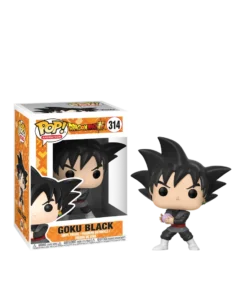 Funko Pop Goku Black n° 314 aux cheveux noirs avec sa boîte officielle Dragon Ball Super.