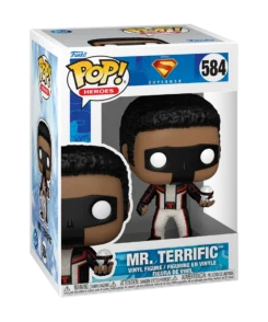 Boîte officielle Funko Pop! Heroes Mr. Terrific 584 avec fenêtre Superman (2025).