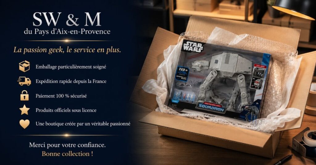 Services Premium SWETM : paiement sécurisé, expédition rapide et emballage soigné.