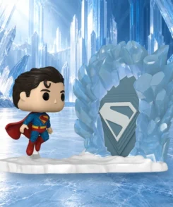Pop Moment Superman et Forteresse de Solitude complète dans un décor polaire de cristaux glacés