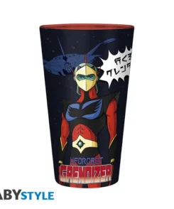 Face Actarus du verre Goldorak XXL 400 ml ABYstyle, avec casque et inscription Grendizer